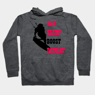 Kitesurfer Life Eat Sleep Boost Repeat Retro Style Hoodie